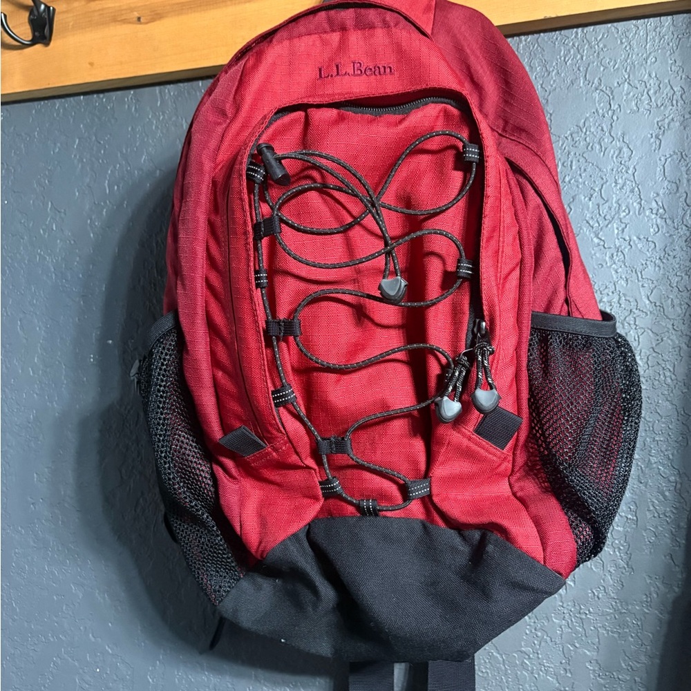 L.L. Bean Red and Black Men's Backpack